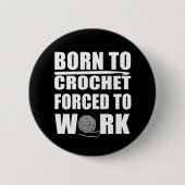 クロシェおもしろいー引用文かぎギフト 缶バッジ (正面)