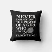 クロシェおもしろいー引用文の贈り物 クッション (正面)