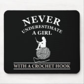 クロシェおもしろいー引用文の贈り物 マウスパッド (正面)