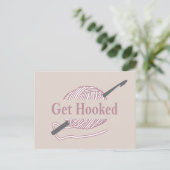 クロシェおもしろいー引用文クロシェことわざ シーズンポストカード (スタンド正面)