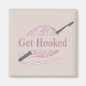 クロシェおもしろいー引用文クロシェことわざ マグネット (正面)