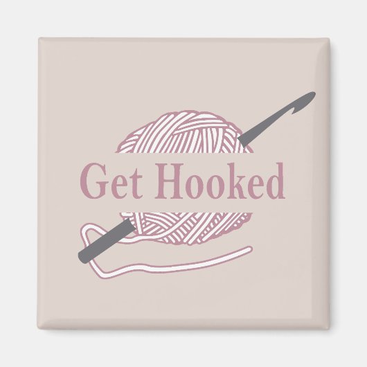 クロシェおもしろいー引用文クロシェことわざ マグネット (正面)