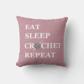 クロシェおもしろい引用文編み物ことわざギフト クッション (正面)