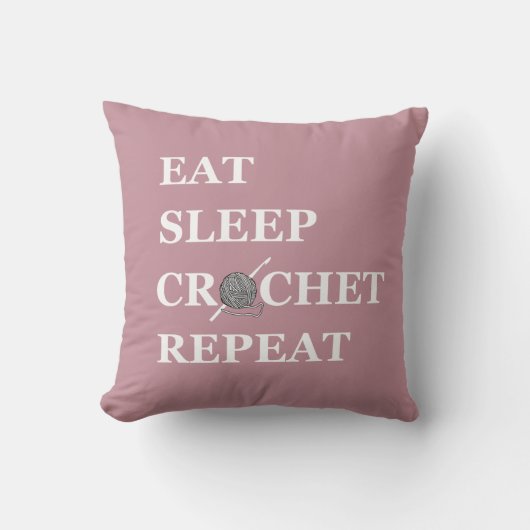 クロシェおもしろい引用文編み物ことわざギフト クッション (正面)