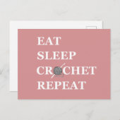 クロシェおもしろい引用文編み物ことわざギフト シーズンポストカード (正面/裏面)