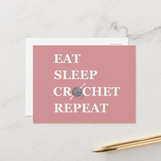 クロシェおもしろい引用文編み物ことわざギフト シーズンポストカード (正面/裏面インサイチュ)