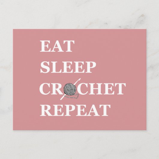 クロシェおもしろい引用文編み物ことわざギフト シーズンポストカード (正面)