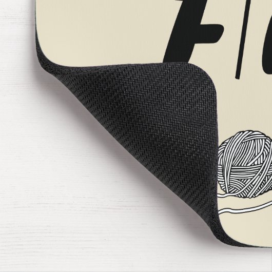 クロシェおもしろい引用文編み物ことわざギフト マウスパッド (コーナー)