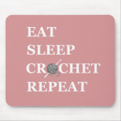 クロシェおもしろい引用文編み物ことわざギフト マウスパッド (正面)