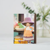 クロシェとカップケーキ誕生日 ポストカード (スタンド正面)