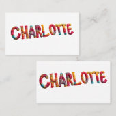 クロシェのチャロッ鮮やかト名 名刺 (正面/裏面)