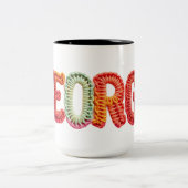 クロシェのパタ鮮やかーンのGEORGE名 ツートーンマグカップ (中央)