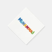 クロシェのパタ鮮やかーンのMUHAMMAD名 スタンダードカクテルナプキン (角)