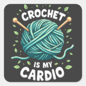 クロシェは私のカーディオ裁縫糸フィットネス スクエアシール (正面)