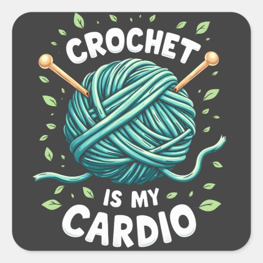 クロシェは私のカーディオ裁縫糸フィットネス スクエアシール (正面)