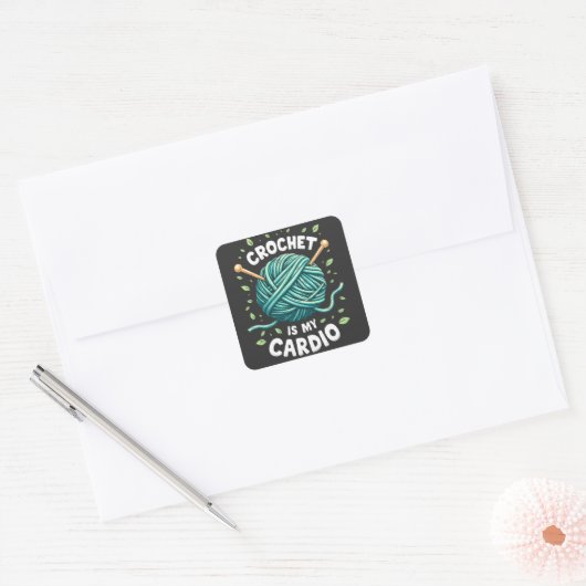 クロシェは私のカーディオ裁縫糸フィットネス スクエアシール (封筒)