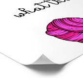 クロシェは答え、おもしろい引用文、糸 ポスター (角)