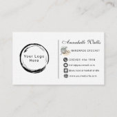 クロシェエレガントト・アーティスト・ミニマリスト・ビジネス・カード 名刺 (裏面)