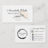 クロシェエレガントト・アーティスト・ミニマリスト・ビジネス・カード 名刺 (正面/裏面)