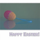 クロシェカラフルイースターエッグホリデービニールステッカー シール (正面)