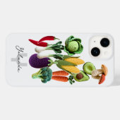 クロシェカラフルベジタブルマッシュルームのコラージュ名 Case-Mate iPhoneケース (裏面 (横))