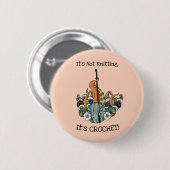 クロシェクールトのボタンピン 缶バッジ (正面&裏面)