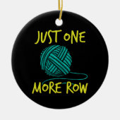 クロシェティング編み物 セラミックオーナメント (正面)