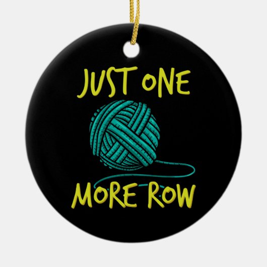 クロシェティング編み物 セラミックオーナメント (正面)