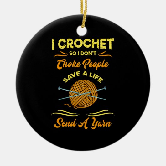 クロシェティング セラミックオーナメント (正面)