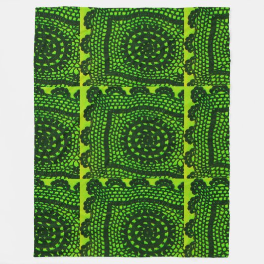 クロシェデザイン フリースブランケット (正面)