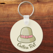 クロシェハットイエロー キーホルダー (正面)