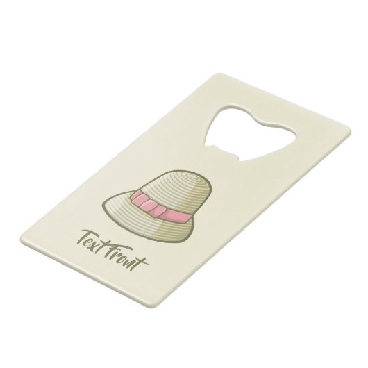 クロシェハットイエロー クレジットカード栓抜き (正面アングル)