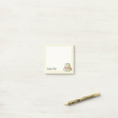 クロシェハットイエロー ポストイット (デスク上)