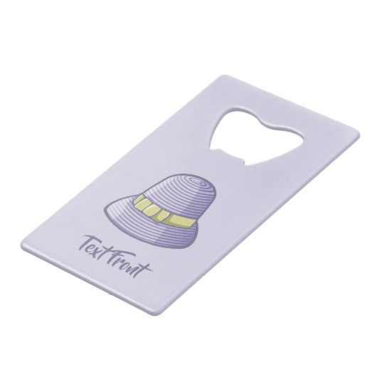 クロシェハット薄紫 クレジットカード栓抜き (正面アングル)