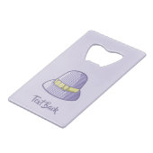 クロシェハット薄紫 クレジットカード栓抜き (裏面アングル)