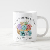 クロシェパーソナライズされたジャイアントコーヒーマグ ジャンボコーヒーマグカップ (右)