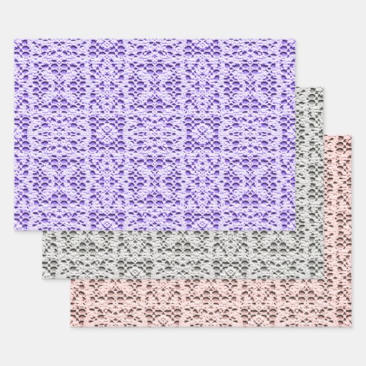 クロシェフェイクスクエアコレクション ラッピングペーパーシート (セット)