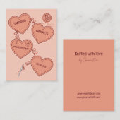 クロシェプロフェッショナル編み物手作り 名刺 (正面/裏面)