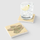 クロシェベビーシューズデザイン ストーンコースター (横)