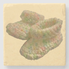 クロシェベビーシューズデザイン ストーンコースター