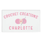 クロシェモダントのパーソナライズされた取引 名札 (正面)