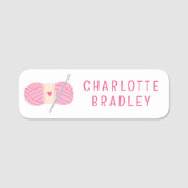 クロシェモダントのパーソナライズされた取引 名札 (正面)