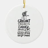 クロシェートクロシェータギフト セラミックオーナメント (正面)