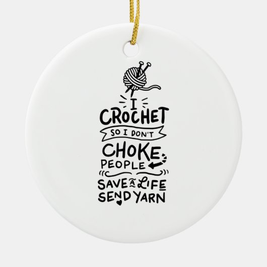 クロシェートクロシェータギフト セラミックオーナメント (正面)