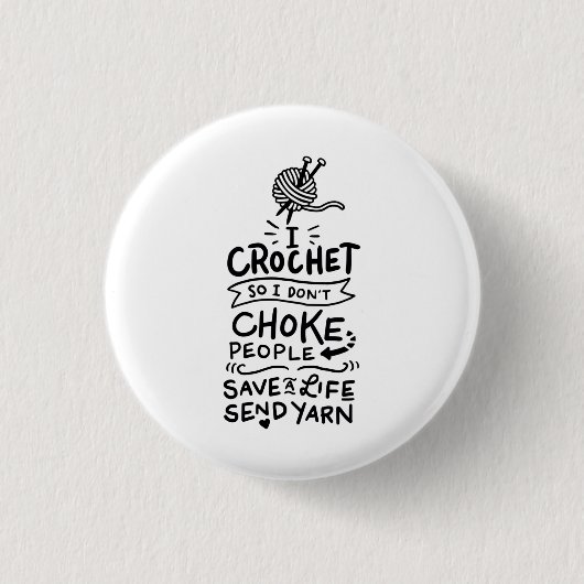 クロシェートクロシェータギフト 缶バッジ (正面)