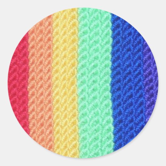 クロシェードレインボーステッカー ラウンドシール (正面)