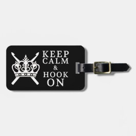 クロシェ保・クラフト上の静かなフック暗い ラゲッジタグ