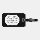 クロシェ保・クラフト上の静かなフック暗い ラゲッジタグ (裏面横)