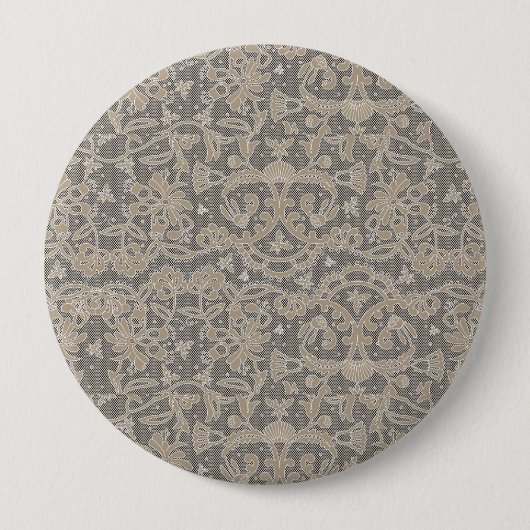 クロシェ刺繍作成 缶バッジ (正面)