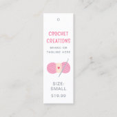 クロシェ服ラベルスモールビジネスプライスラベル コーリングカード (正面)